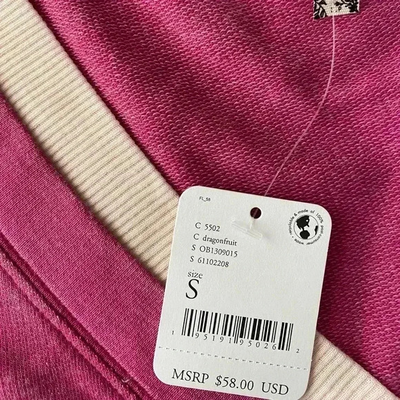 🆕Free People Intimately Cozy Cool Girl Tank Bodysuit Pink Dragon Fruit S🆕 - Picture 16 of 16